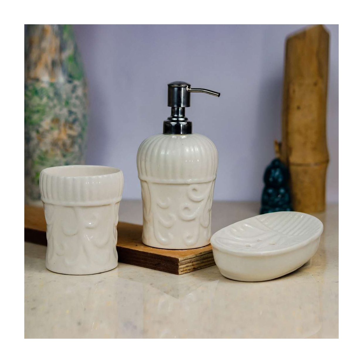 Minimalist Bath Accessory Set of 3