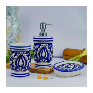 Hand-Painted Ceramic Bath Set