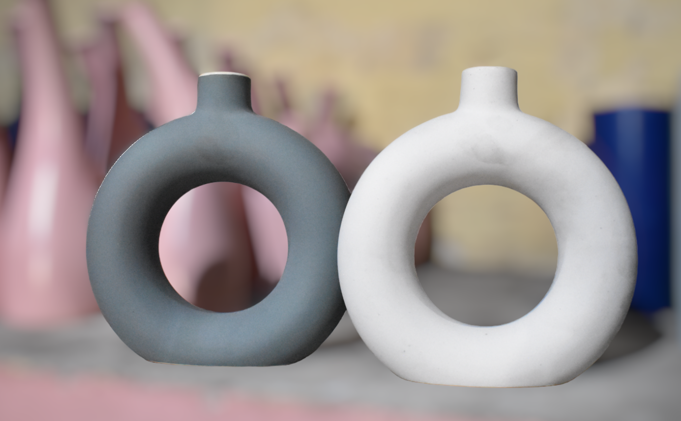 Handmade Ceramic Donut Vase - Image 6