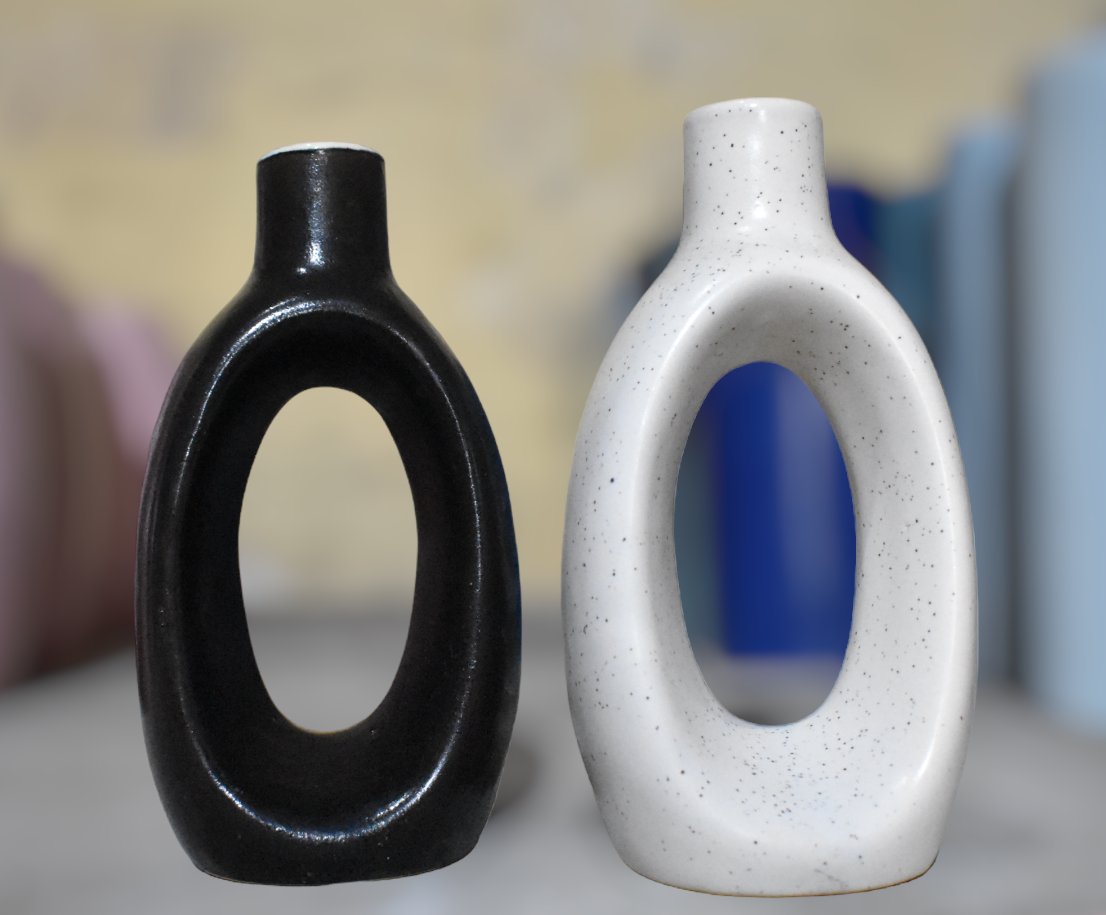 Minimalist Boho Round Decorative Vase - Image 4