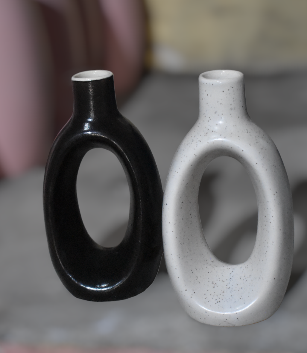 Minimalist Boho Round Decorative Vase - Image 6