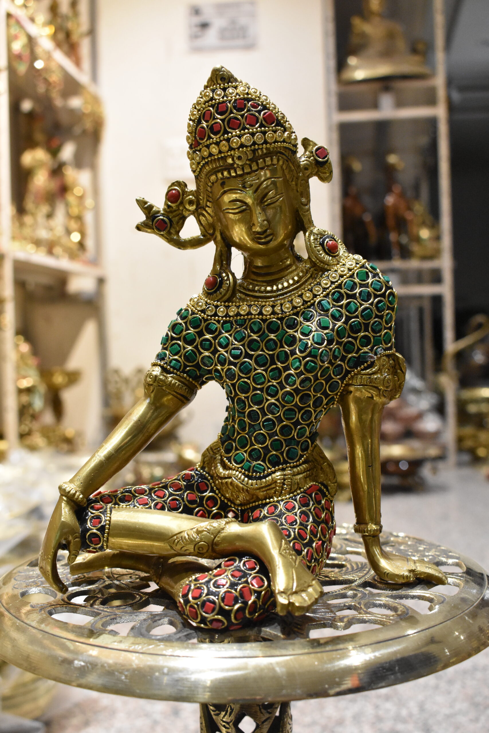 Brass Indra Dev Idol