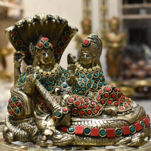 Brass Vishnu Lakshmi Idol