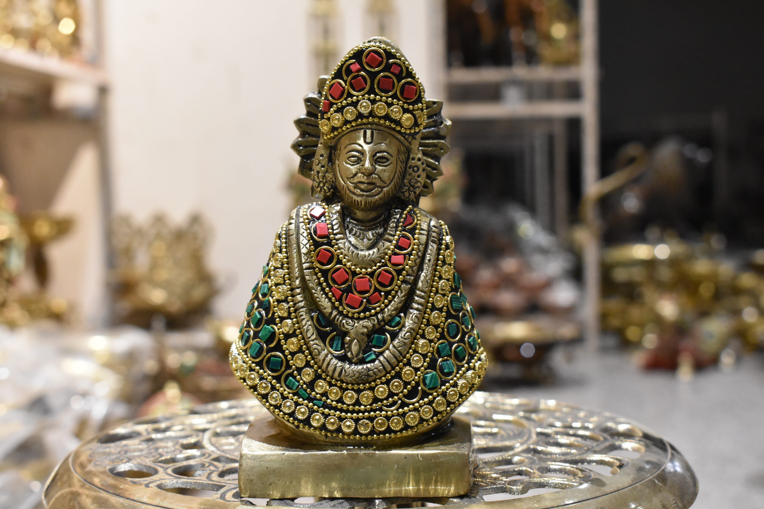 Brass Shyam Dev Statue - Image 7