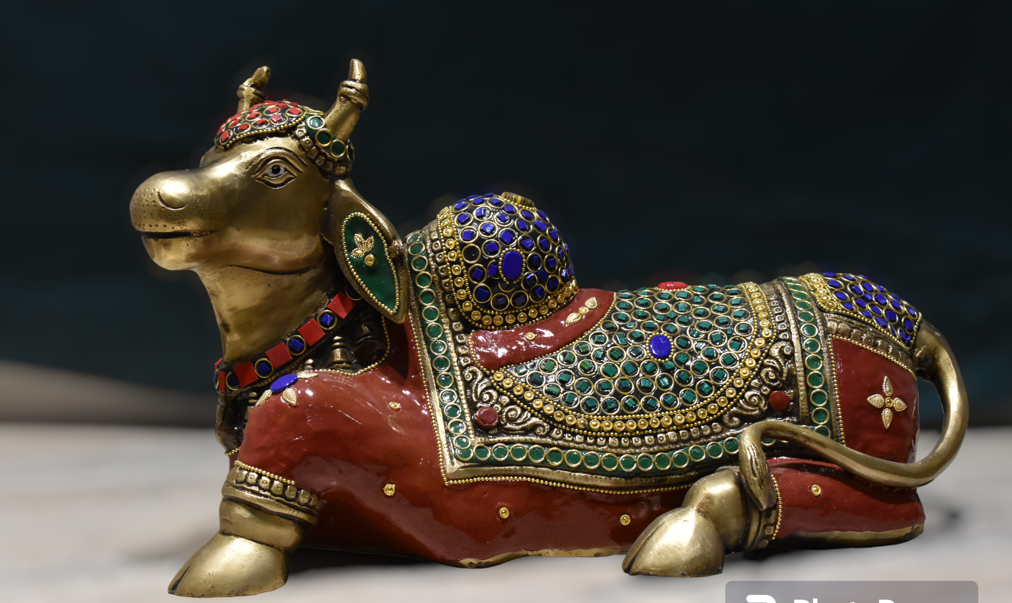 Brass Kamdhenu Holy Cow - Image 4