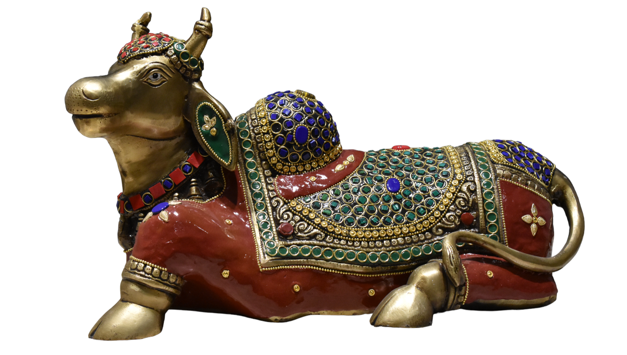 Brass Kamdhenu Holy Cow - Image 5