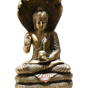 Snake Buddha Brass Decorative Showpiece