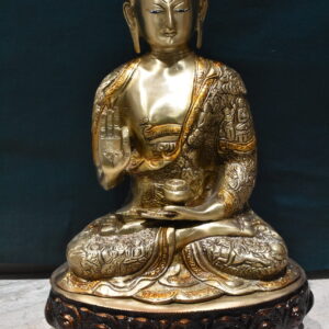Brass Buddha Statue in Twin Shade