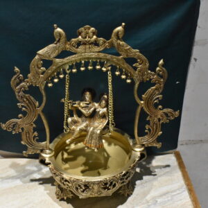 Brass Metal Radha Krishna Urli
