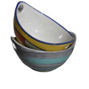 Ceramic Snack Serving Bowl ( Geometric) - 1 Pc