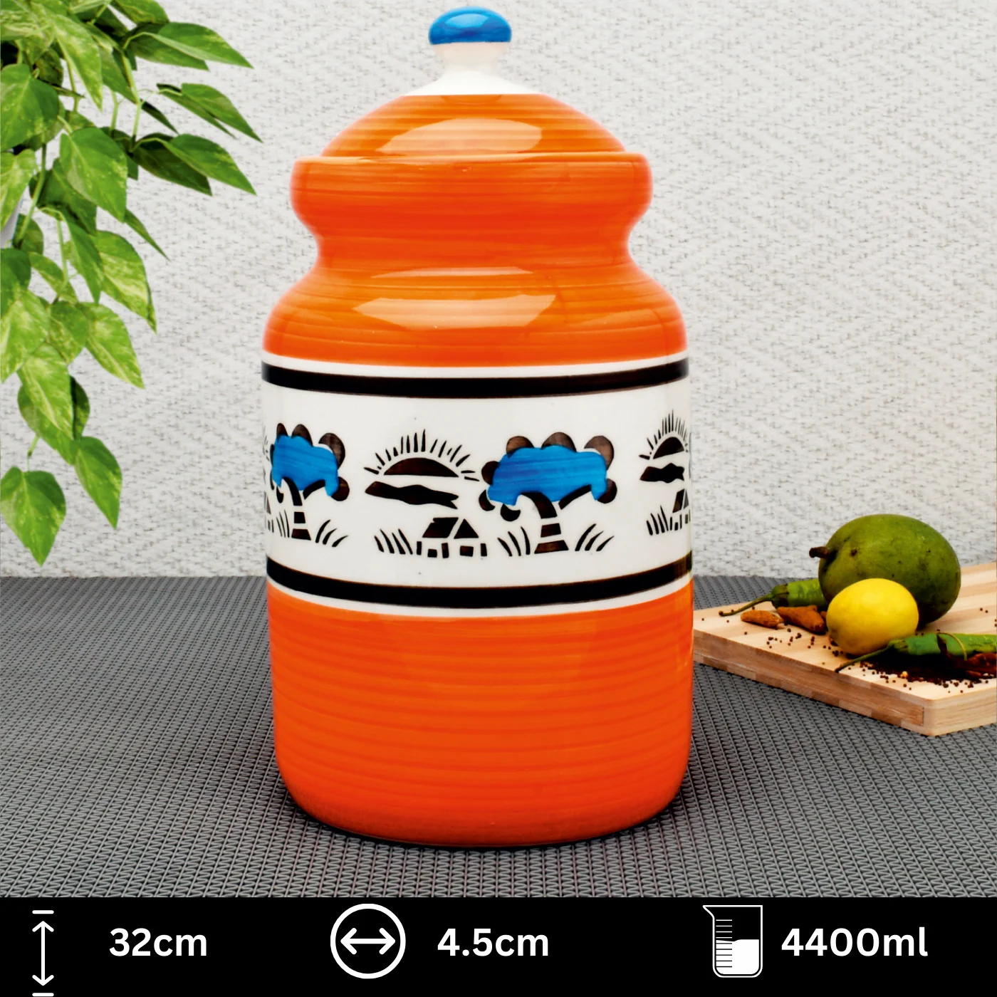 Ceramic Jar with Glossy Finish - Image 3