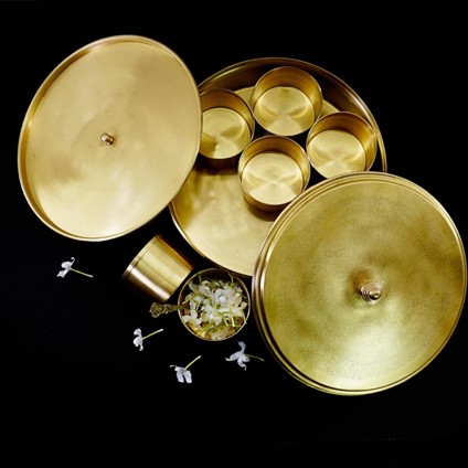Brass Spices Box Set with lid