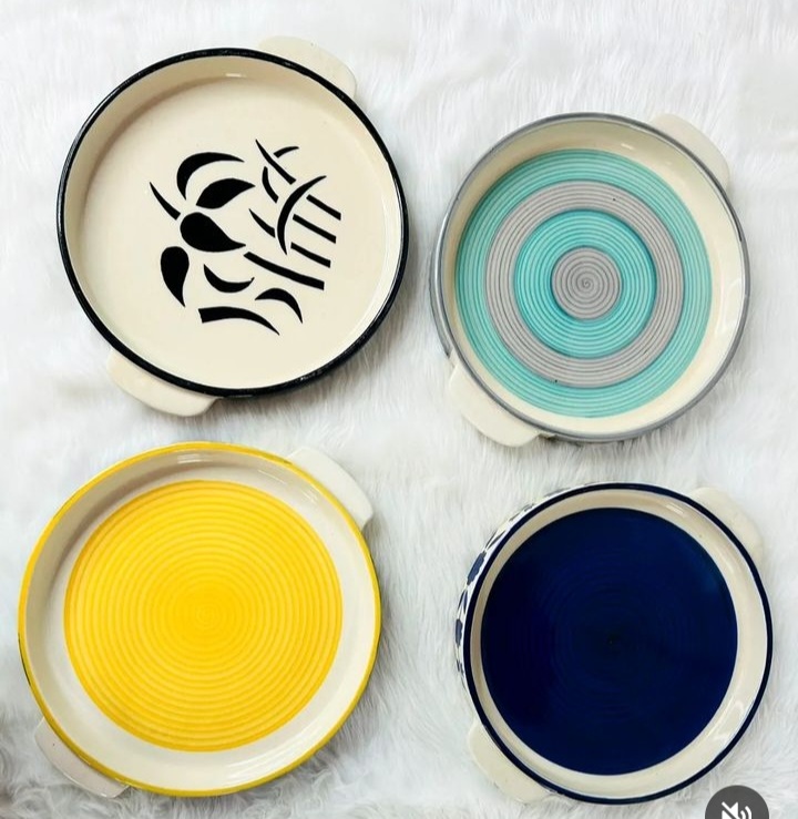 Handcrafted Ceramic Pizza Plate – 8 Inches