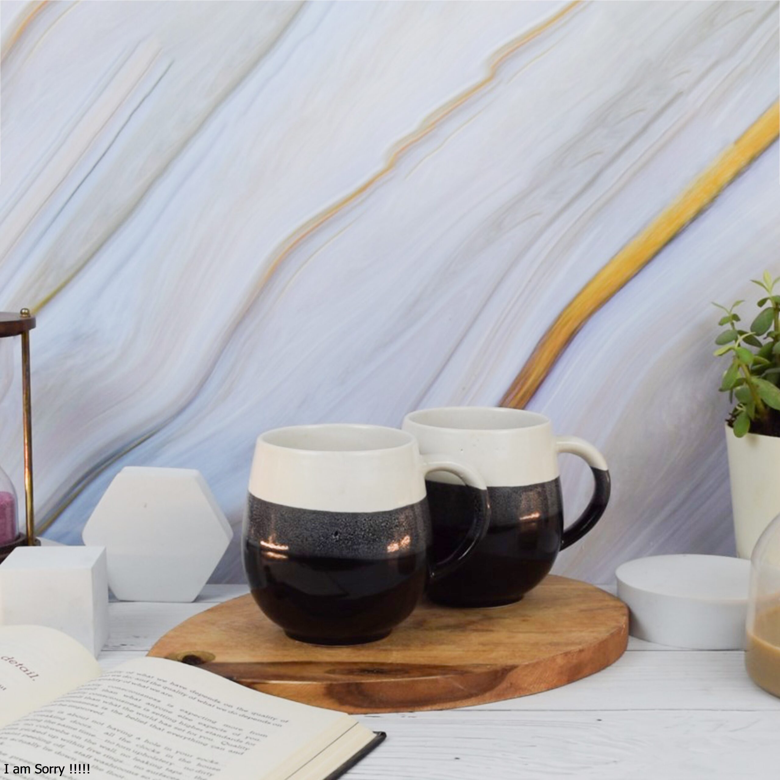 Black & White Coffee Mug – 500 ml