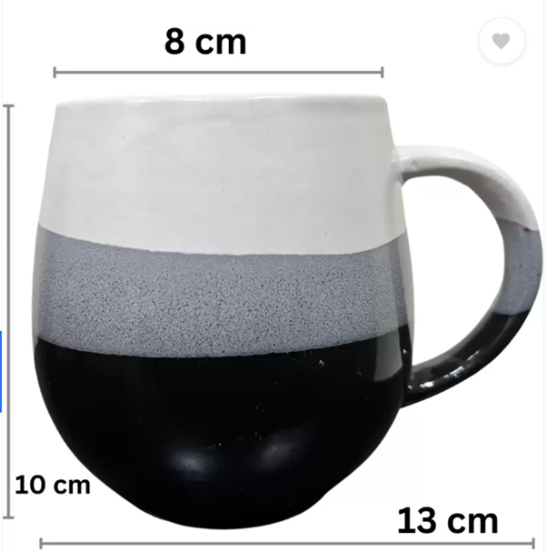 Black & White Coffee Mug – 500 ml - Image 6
