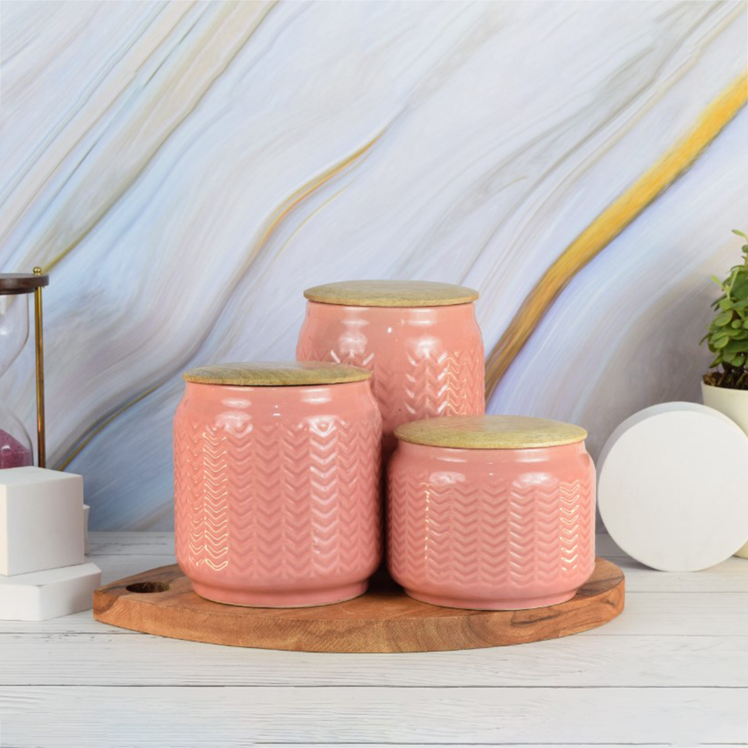 Textured Dishwasher Safe Container - Set of 3 - Image 3