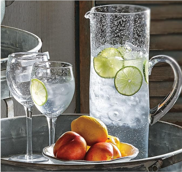 Bubble Glass Tall Pitcher