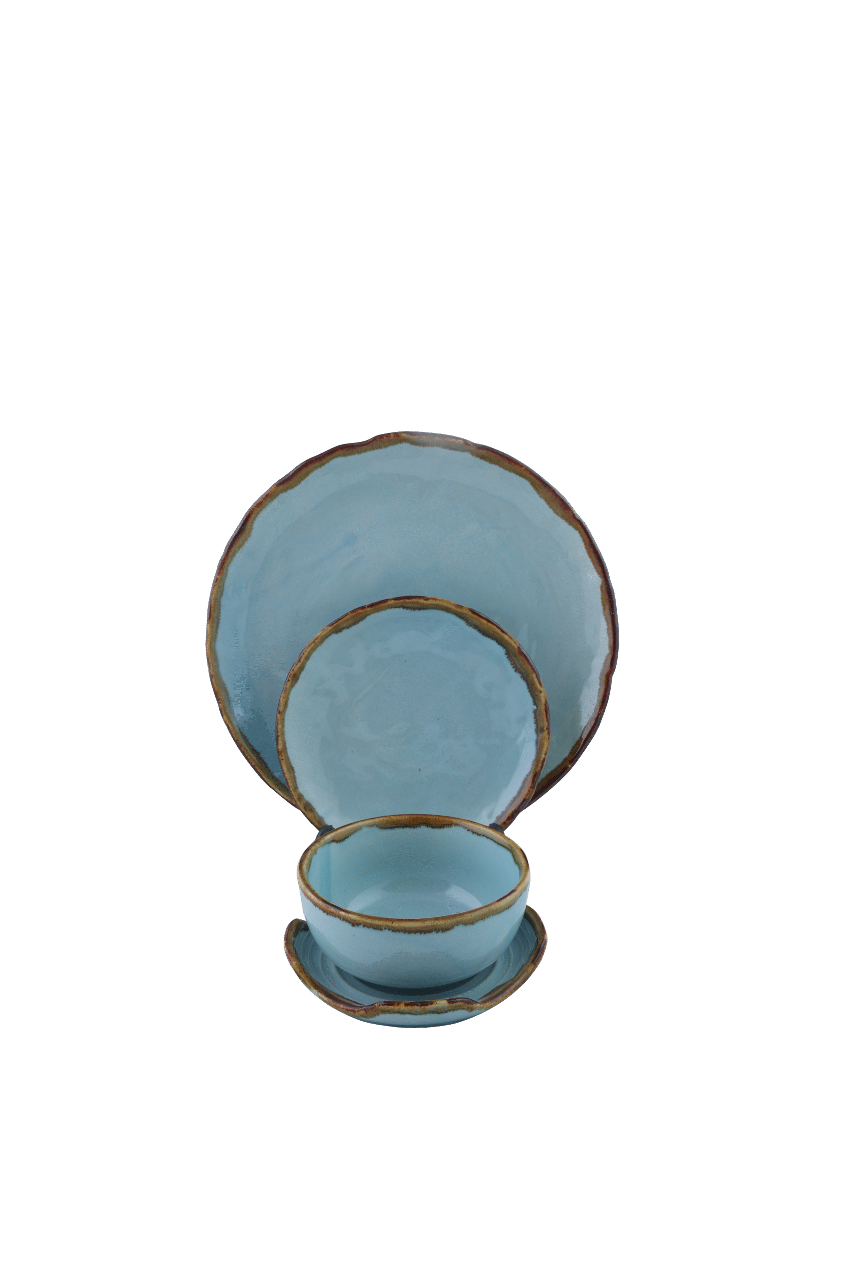 Multi-Color Stoneware Crockery Set - Image 6